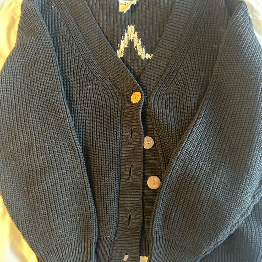 Black Kids Cardigan w/star